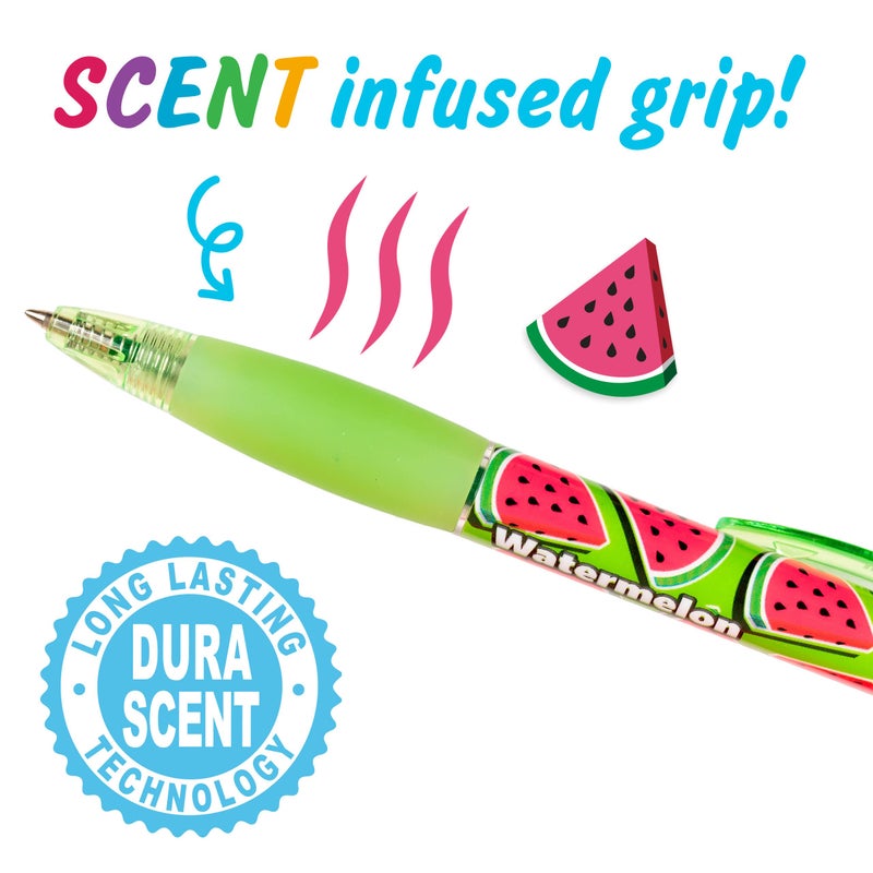 Scentco Glitter Gel Smens - Patented Gourmet Scented Colored Glitter Gel Ink Pens, Medium Point, 8 Count - Fun, Cute, Cool, Smelly Pens for Kids - Image 4